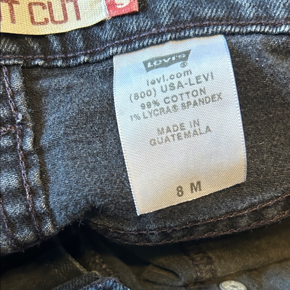 Levi's Women Nouveau Bootcut Dark Wash Black Denim Jeans Size 8M - Picture 5 of 6